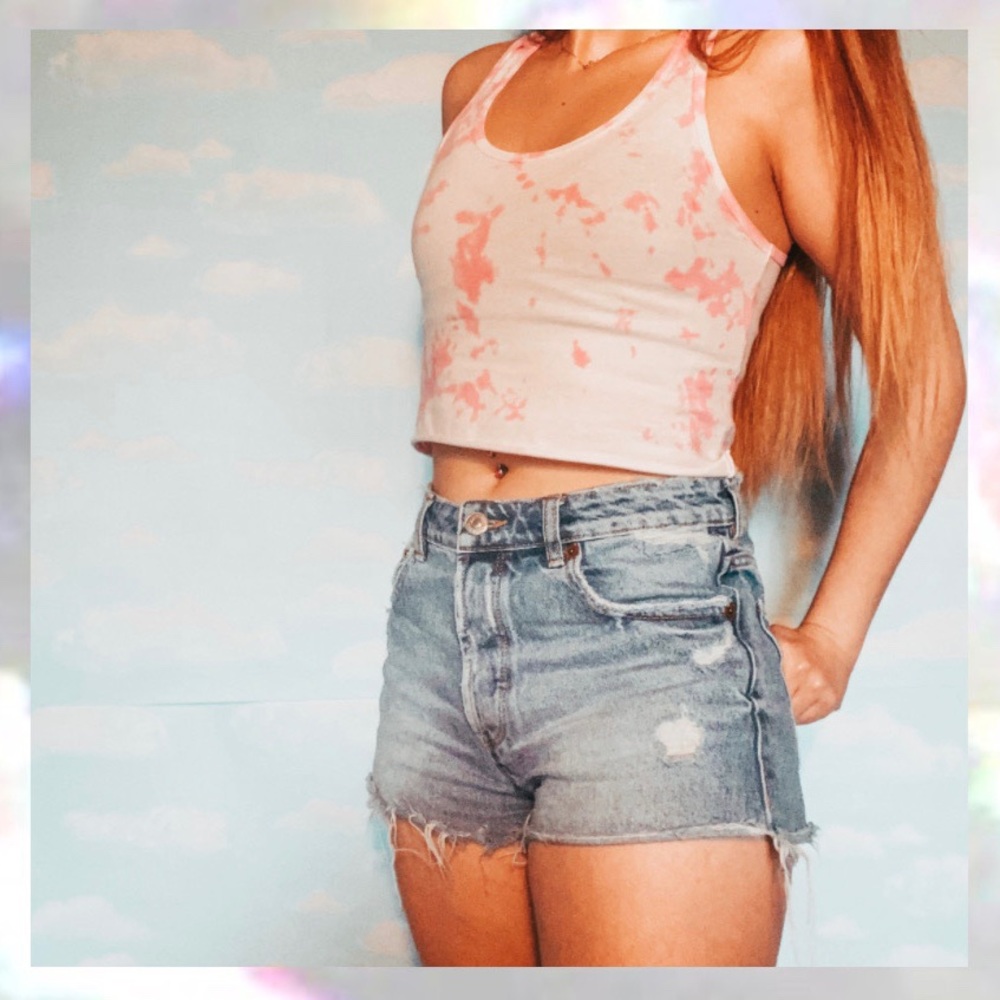 Zara High Waisted Denim Shorts